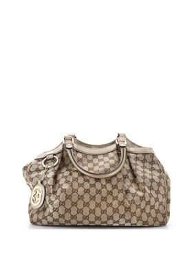 Gucci Sukey Tote Gg Canvas With Leather #353741G98B